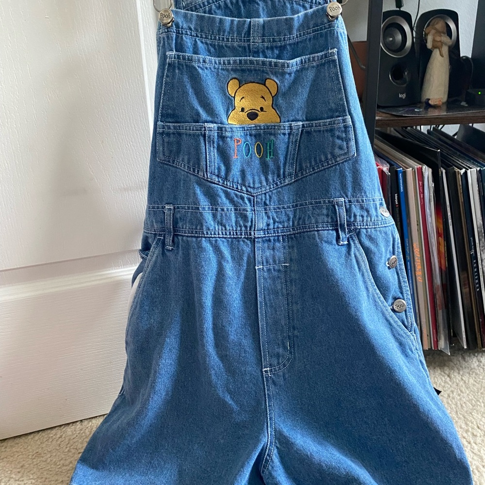 Denim Pooh Overalls